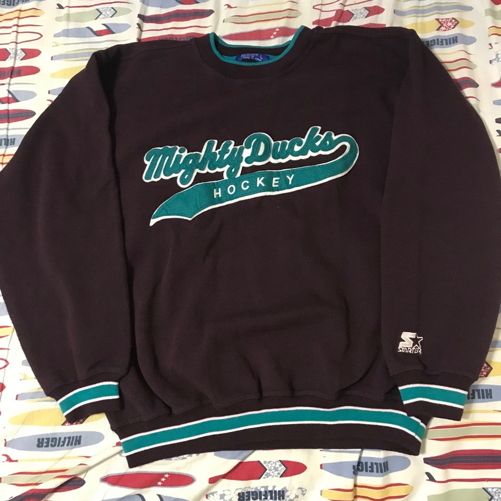Size L Vintage Mighty Ducks Starter Sweatshirt